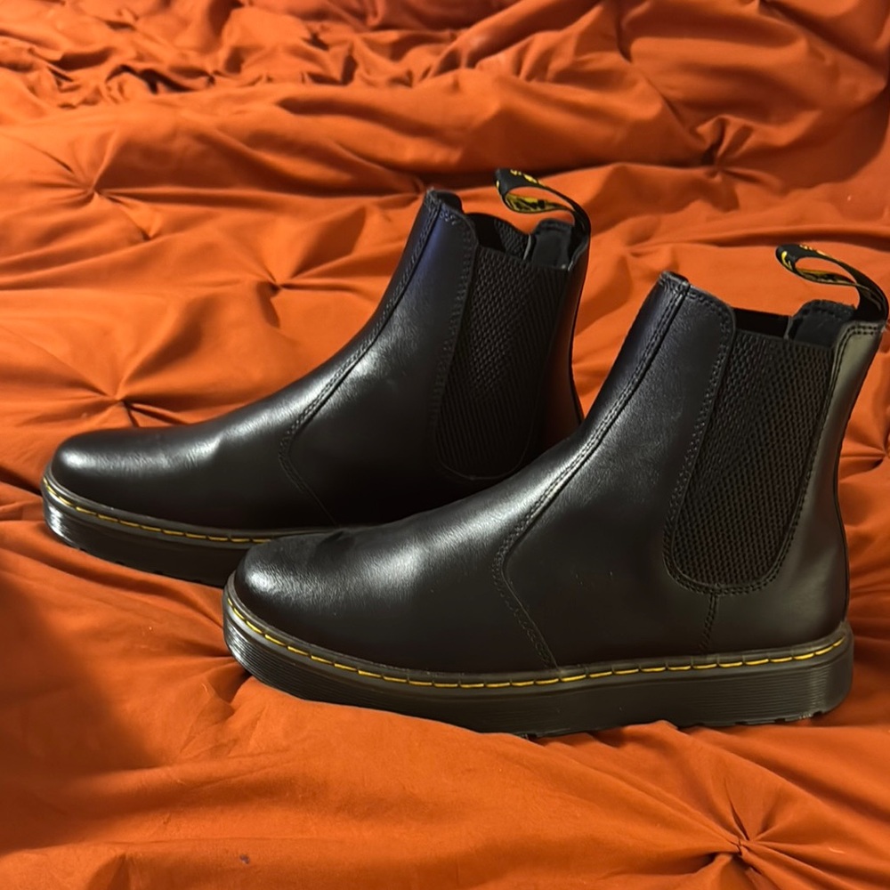 Black Leather Chelsea Boots